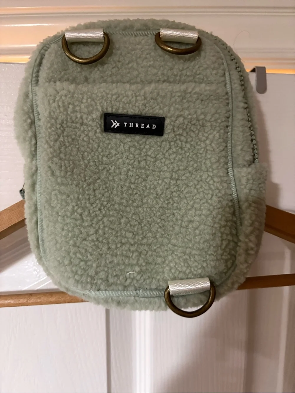 Thread brand Women’s Light Sage Sherpa Crossbody Bag